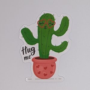 Hug Me Cactus sticker
